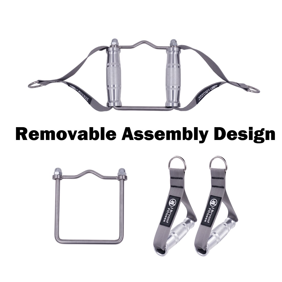 Portable Metal Gym Double D Handles V Bar for Cable Machine LAT Pull Down T-bar Row Training Landmines Handles Workout Equipment