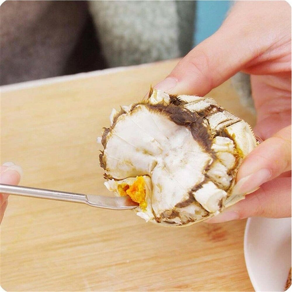 10pcs Stainless Steel Lobster Crab Cracker Shell Claw Seafood Forks Nuts Open Tool Crab Fork And Spoon Kitchen Gadget