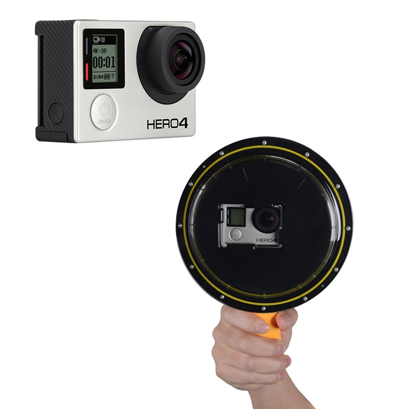 Suptig-cubierta de puerto de domo para Cámara de Acción, accesorio impermeable, General(60x43,2X42mm), 6 &quot;, para GoPro Hero4 3 + 3 SJ4000 Session Eken h9r
