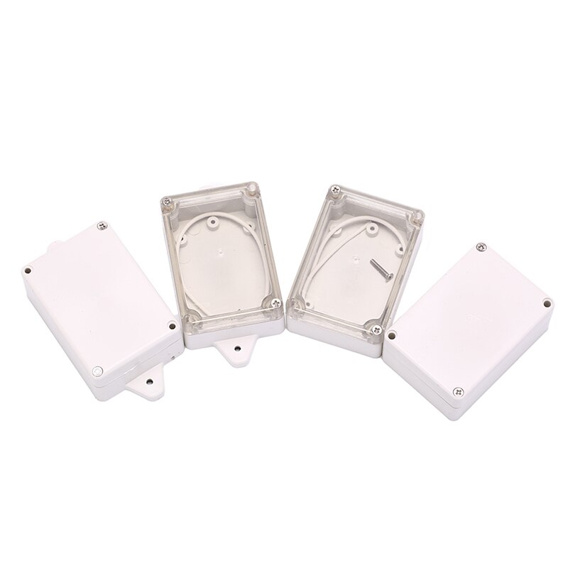 Waterproof Plastic Electronic Instrument Project Cover Box Enclosure Case 85x58x33mm Clear Transparent/ White