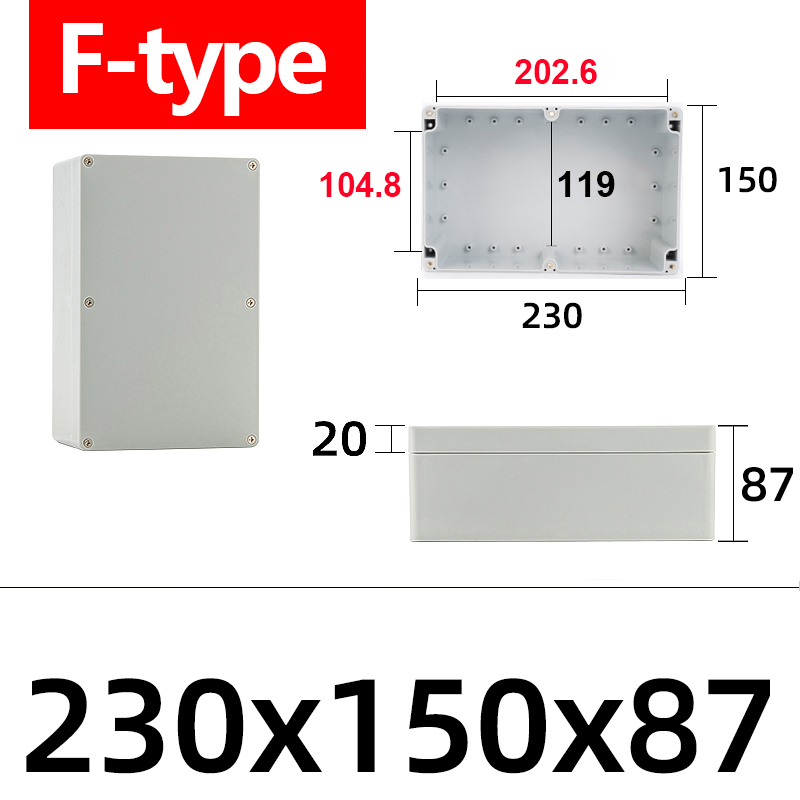 Boîte de jonction étanche ABS de type F, matériau, boîtier en plastique Ip67, coffre-fort électronique pour l'extérieur, boîte de bouton d'alimentation pour moniteur: green