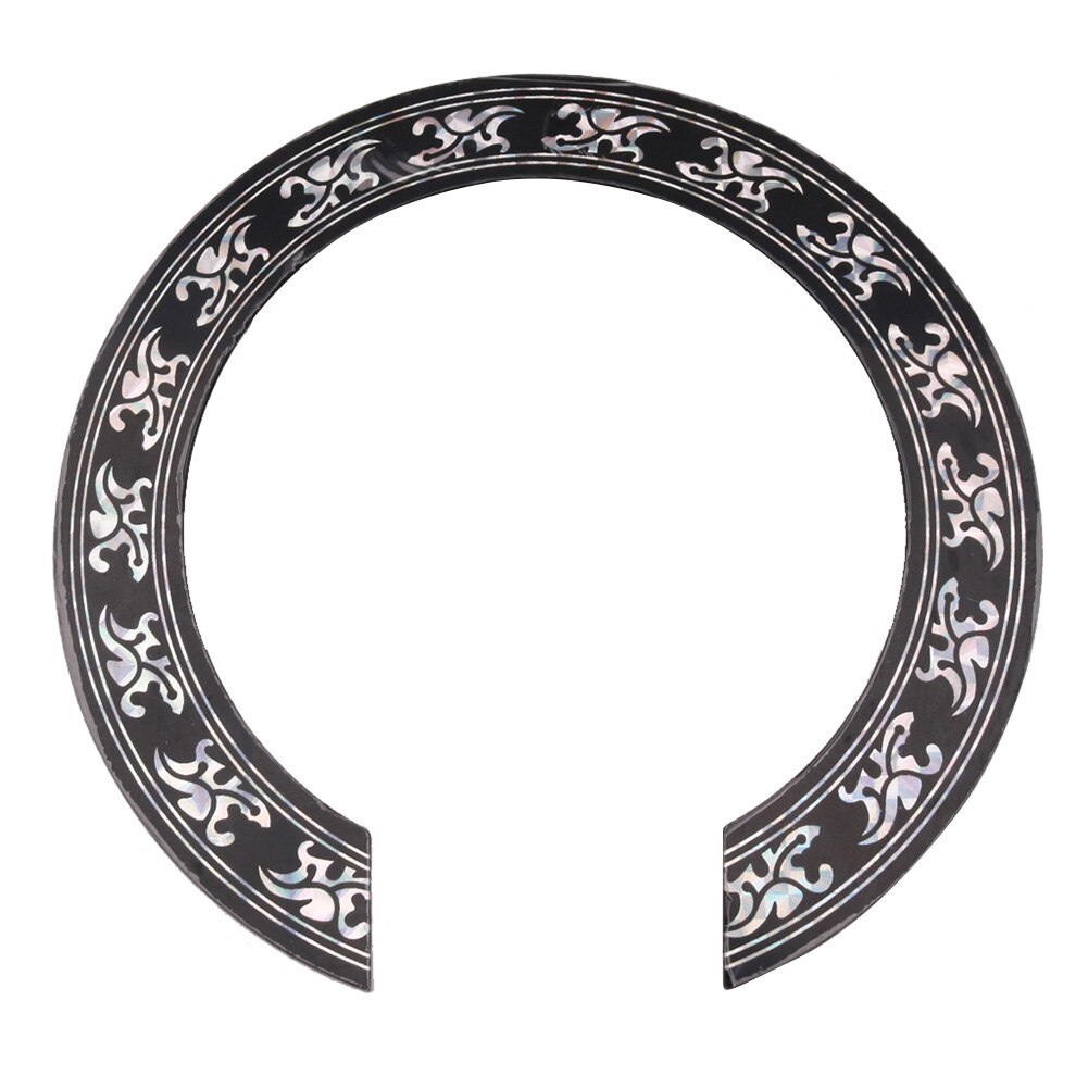 Pegatina de calcomanía de agujero de sonido, piezas de roseta, decoración de sustitución para YS-BUY de guitarra acústica: Plata