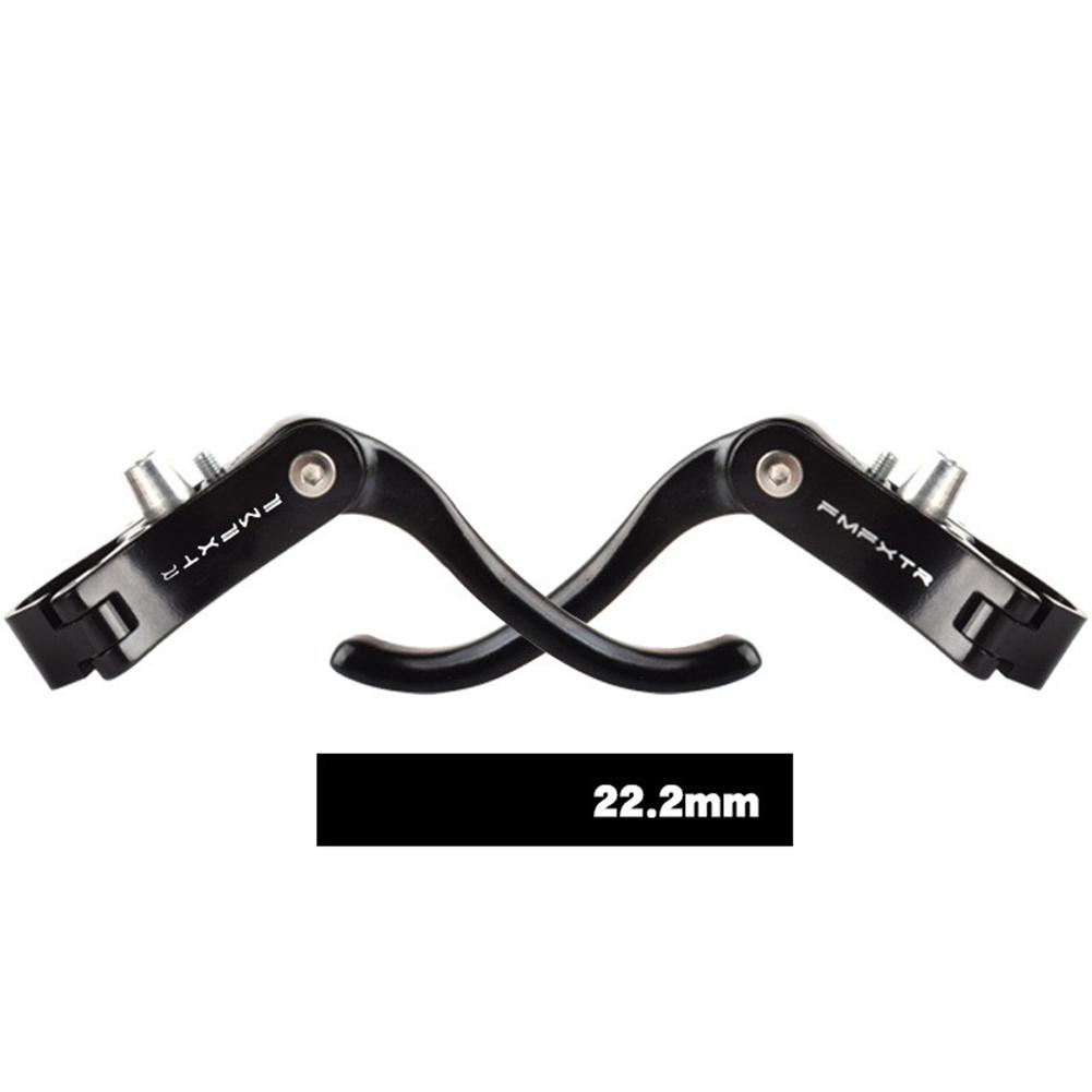 1 par 205d cykel bremsegreb 23.8/22.2mm cykel bremse håndtag til 25.4/31.8mm mtb cykel reservedele: Sort 22.2mm