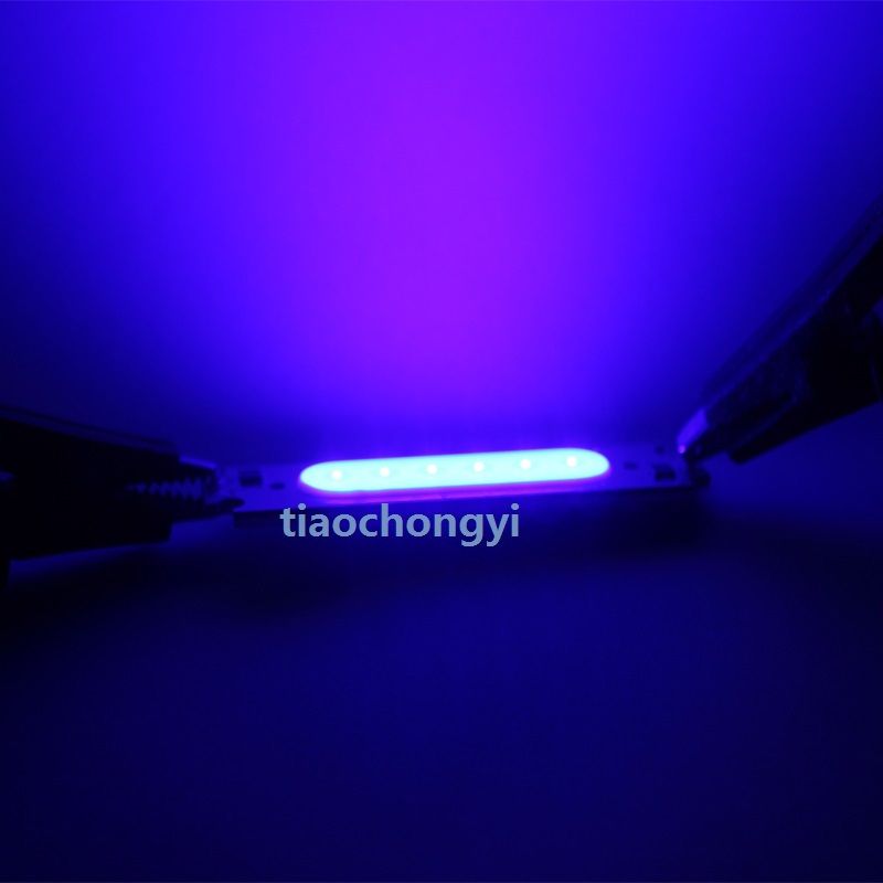 10 stk 2w 12v hvid rød grøn blå cob high power led stripe led lysdiode: Blå