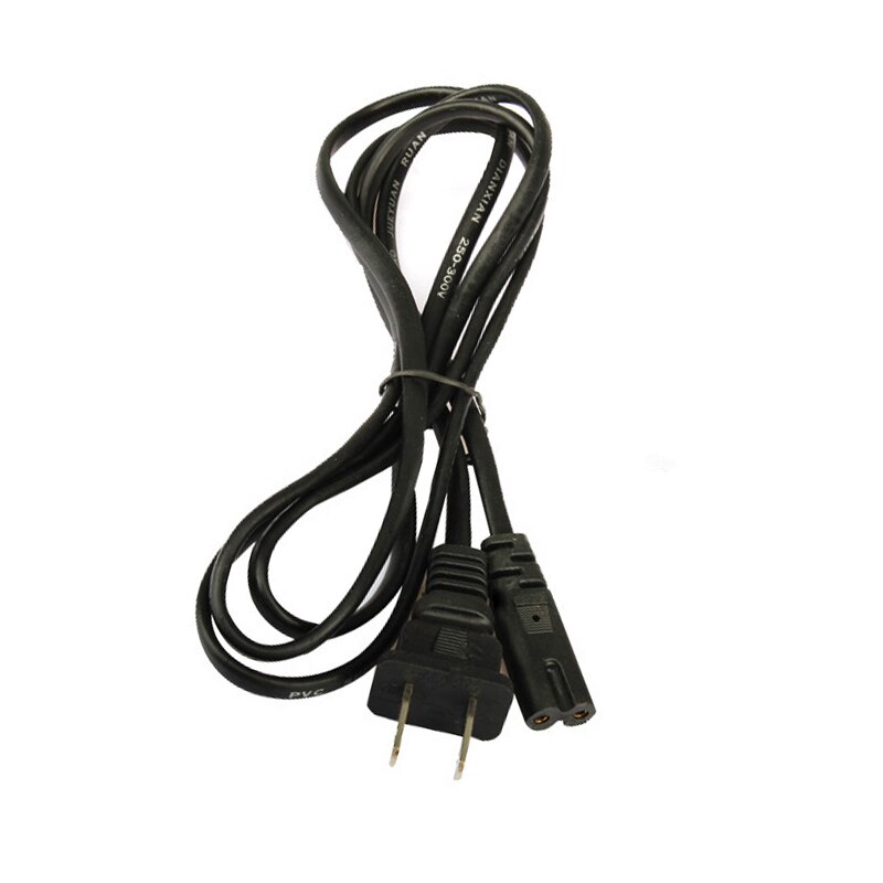 US 2-Prong Port AC Power Cord Cable For Sony PS2 PS3 Slim 50cm Edition AS99