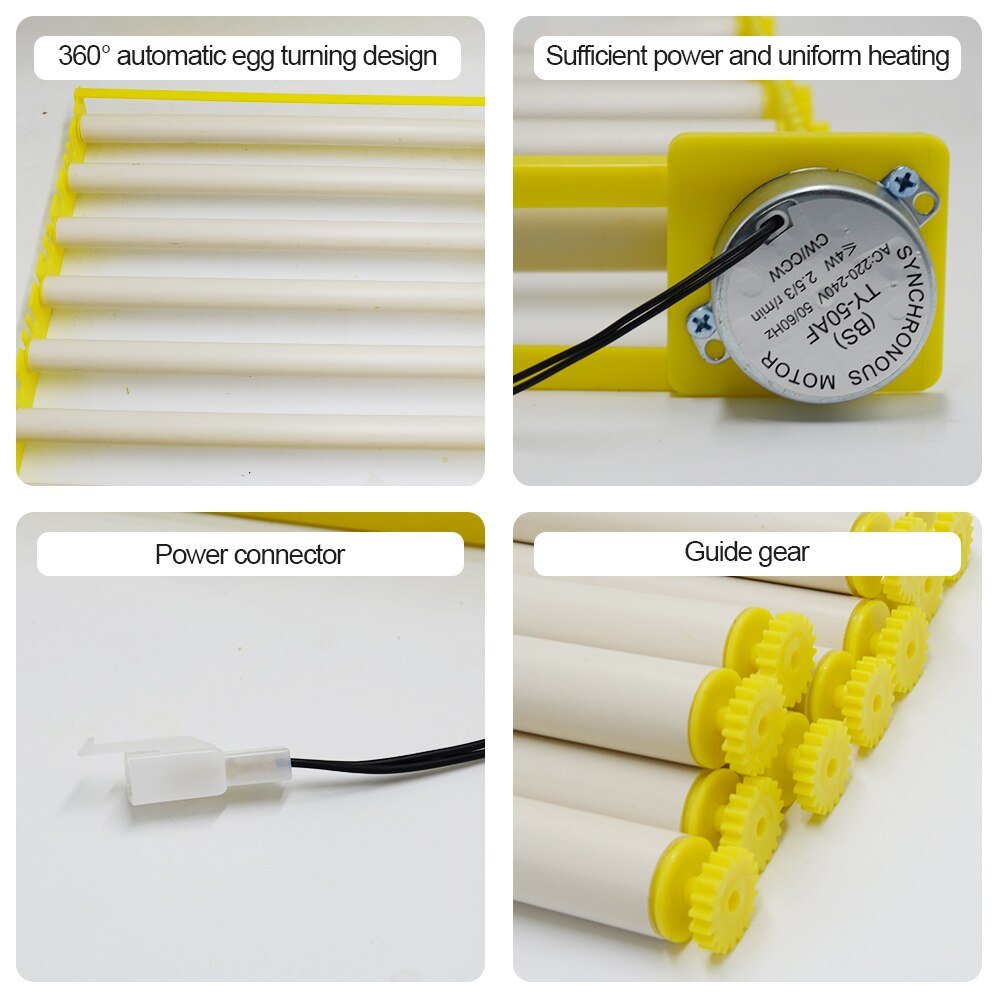 Multifunction 42 Plastic Incubator Egg Tray Automatic Turn Egg for Chicken Duck Eggs Incubation Equipment