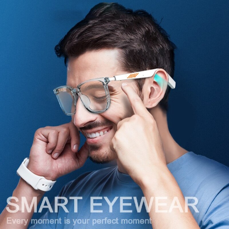 Óculos inteligentes intelligente bluetooth 5.0 eyewear tws fones de ouvido à prova dwireless água sem fio anti-azul polarizado lente óculos de sol