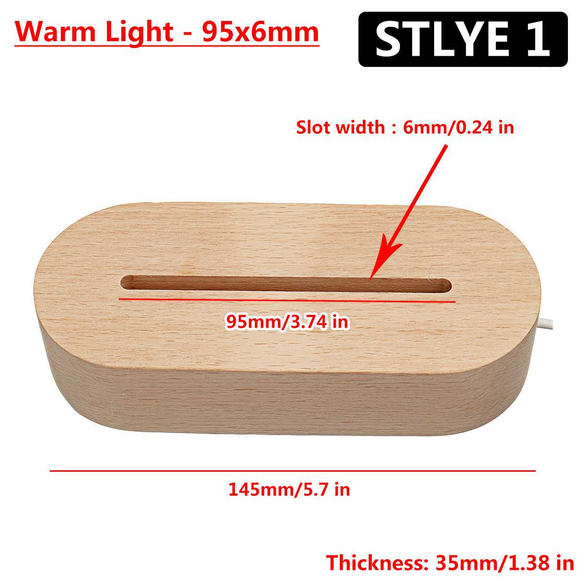 5 Stijlen 3D Led Lamp Base Creatieve Nachtverlichting Tafellamp Houten Lamp Base Gradiënt Kleurrijke Verlichting Voor Thuis Decoratieve licht: Style 1-2