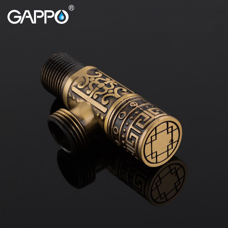GAPPO Flush Valves 1/2"Antique Brass Angle Stop Valve Shut Off Water