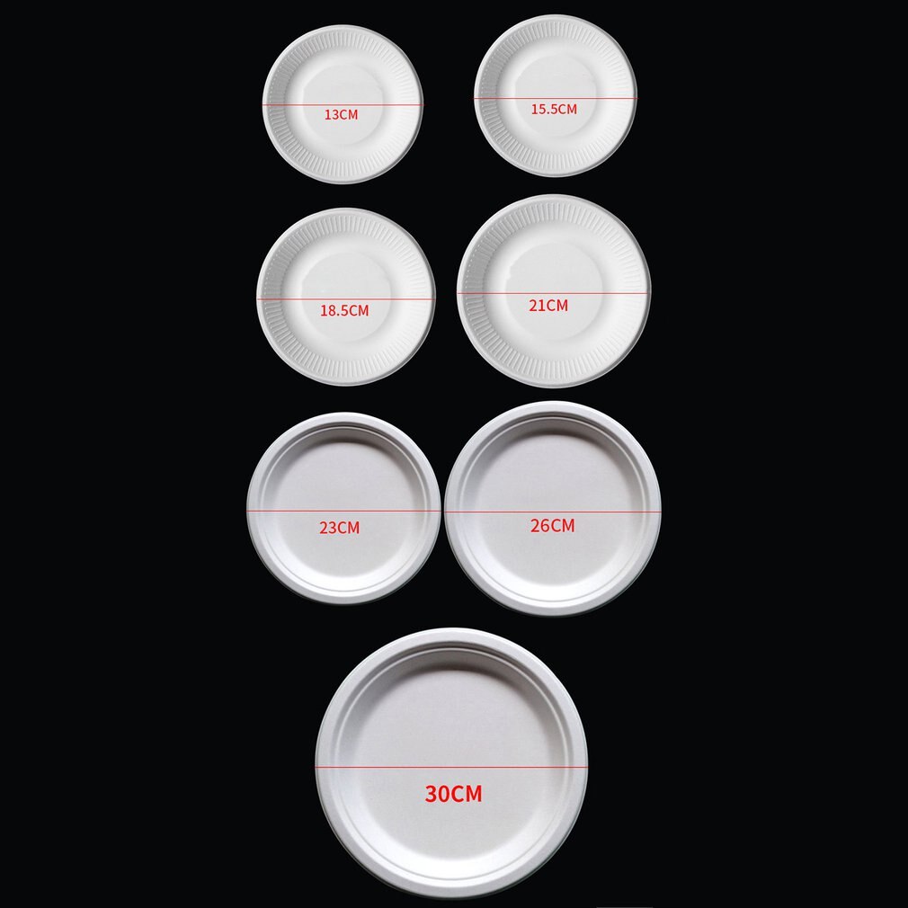 Disposable sugarcane pulp round Paper plate Children's handmade diy kindergarten art painting food grade sugarcane pulp