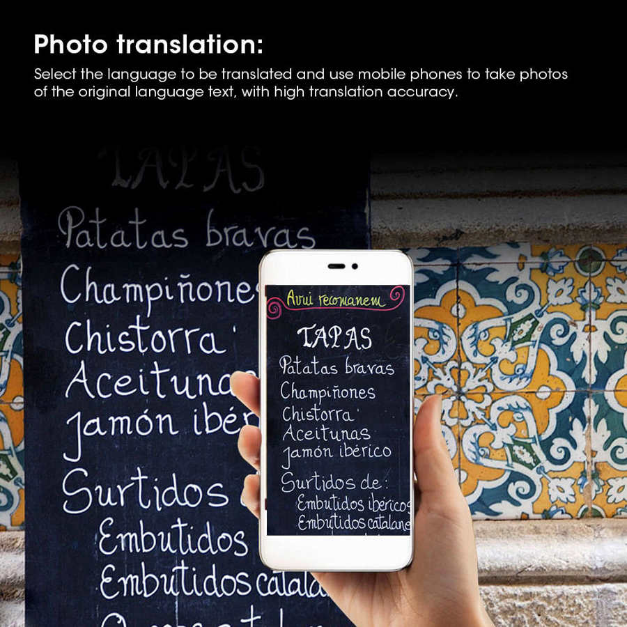 Traductor de idiomas de turismo en tiempo Real, traductor inteligente portátil, máquina de aprendizaje simultáneo de voz en varios idiomas