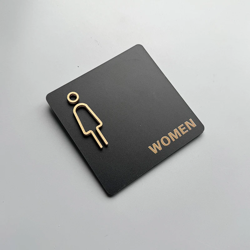 Men's and Women's Bathroom Signage Acrylic Public Toilet Door Signage Hotel Toilet Reminder Signs Washroom Signage: 40x30cm / apple green