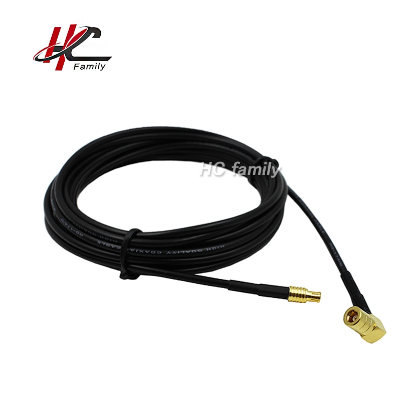 1m 39.5in right angle SMB Female jack Connector To MCX Male Plug Connector RG174 coax cable