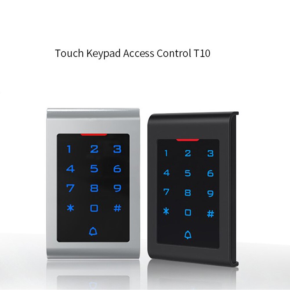 T10 Plastic case Digital backlit touch keypad 125KHZ RFID 13.56MHZ Card Reader WG26 Input output Standalone Access Controller