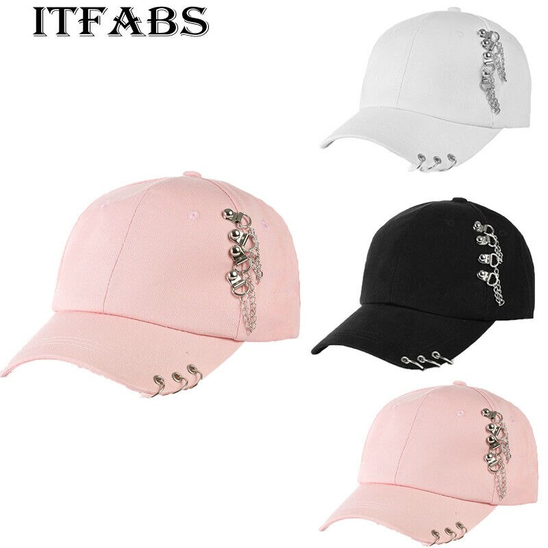 Mode Hoed Cap Baseball Vizieren Vrouwen Mannen Golfbal Zwart Casual Sport Casual Zon Cap Met Ringen