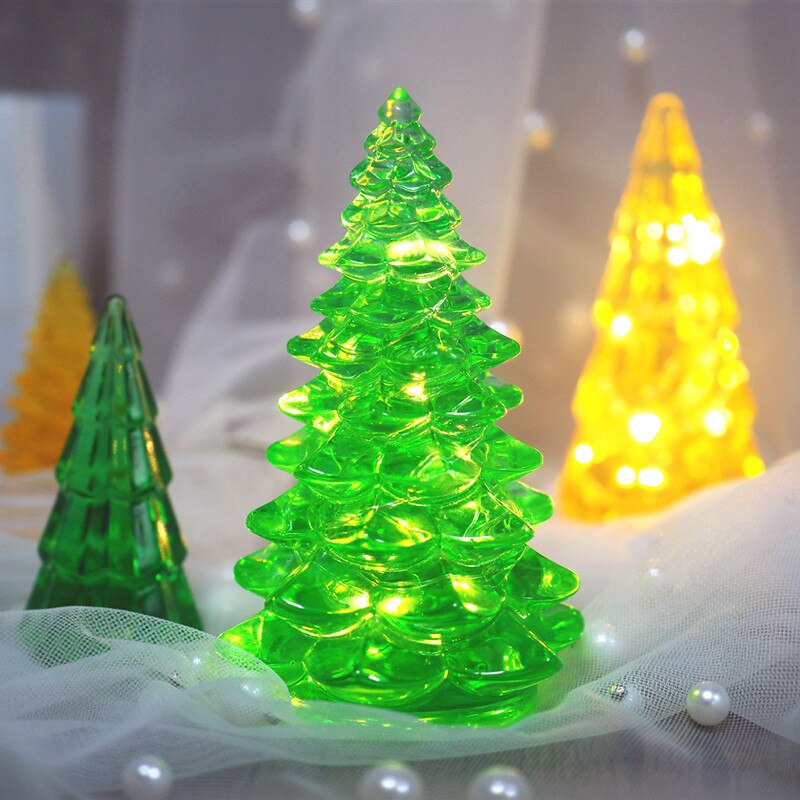 Siliconen Mal Epoxy Mold Kerstboom Hand-Gemaakt Mal Klein Nachtlampje Tafel Creatieve Spiegel Siliconen Mal Kaars Houder