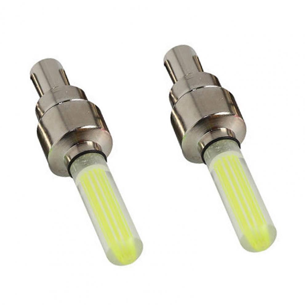 2Stck Motorrad Auto Fahrrad Reifen Ventil Kappen Licht LED Ventil Abdeckung Glühwürmchen Lampe Für Autos Fahrräder Wasserdichte Universal- lichter: Gelb