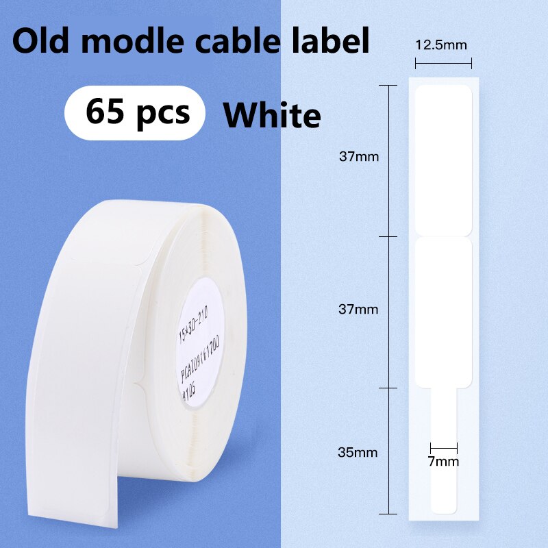D11 D61 Selbstklebende Kabel Aufkleber Papier Wasserdicht Identifizierung Faser Draht Stichworte Etiketten Organisatoren Netzwerk Marker Werkzeug Anti: Weiß alt Modell