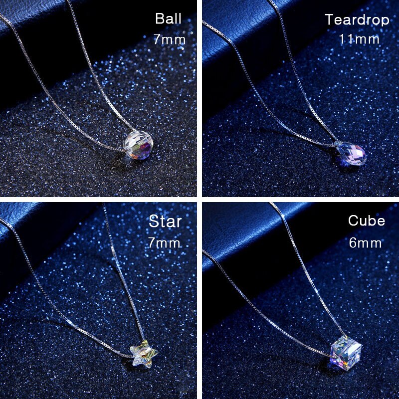 Sinleery brilho estrela cubo bola lágrima cristal colar rosa ouro cor prata gargantilha corrente feminino acessórios jóias xl042 ssa