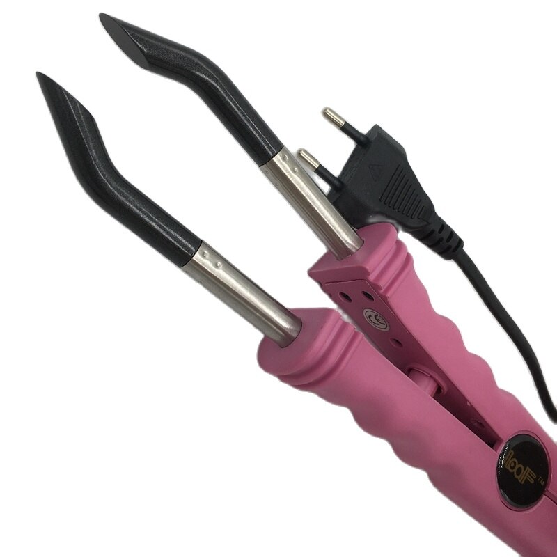 L-618 Hair Extension Fusion Iron HEat Hair Connector Temperature Controllable: EU plug Pink