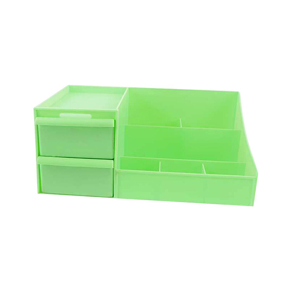 Large Capacity Cosmetic Storage Box Drawer Dressing Table Skin Care Rack House Desktop Sundries Organizer Makeup Organizer: Green / 26x16.5x11CM