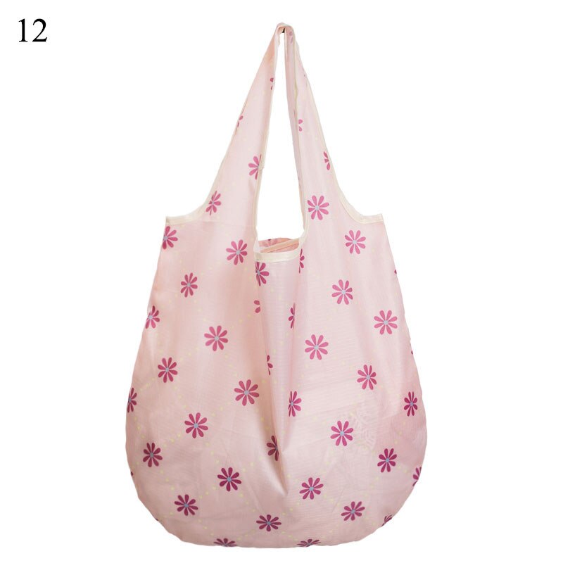 Polyester Multifunctionele Bloem Eco Bag Herbruikbare Shopping Pouch Opvouwbare Opvouwbare Tas Handig Kruidenier Tas Boodschappentas Opslag: 12