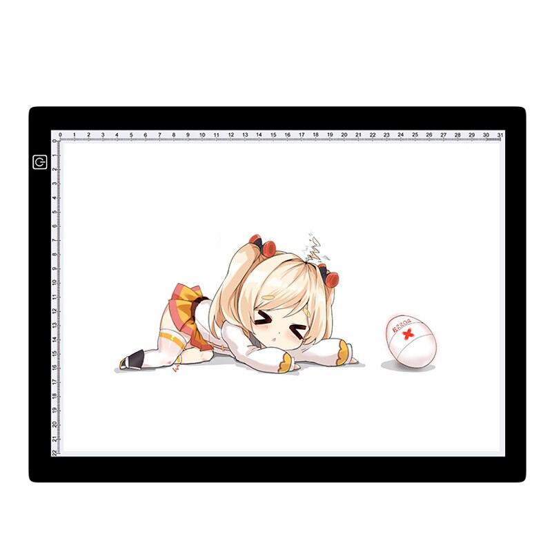 Novel-A4 Dimmable LED Drawing Copy Pad with Scale USB Power Artcraft Tracing for Painting Writing Animation, Sketching