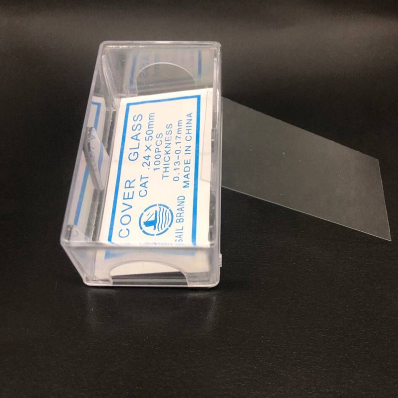 100 st 24 x 50 mm mikroskopglas objektglas täckglas blank tjocklek 0.13-0.17mm transparenta mikroskoptillbehör laboratorium