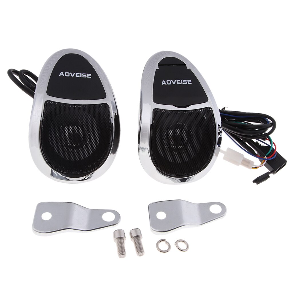 Motorcykel bluetooth højttalere med fm radio antenne, vandtæt motorcykel stereo radio systemer håndtagarmmonteret , 2 farver