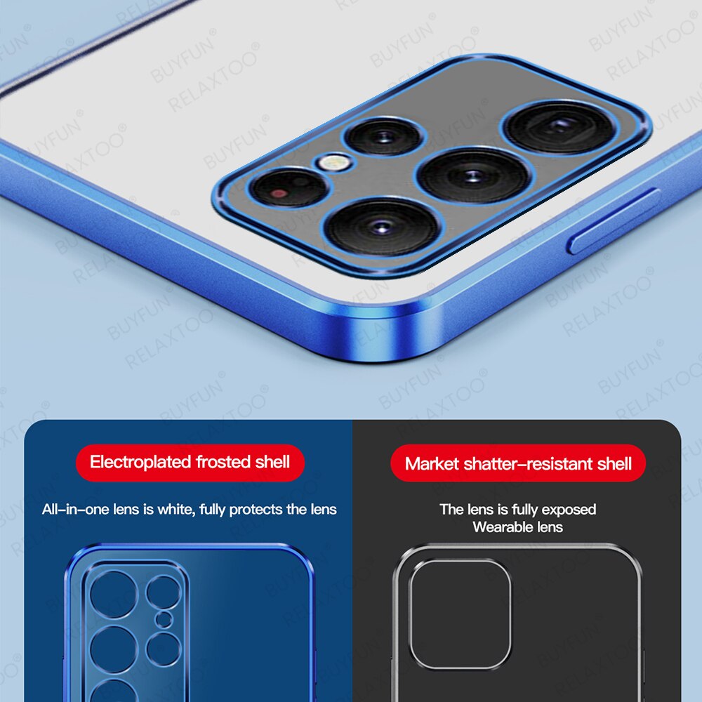 For Samsung S22 Ultra Clear Matte Protector Case For Sansung Galaxy S22 Plus S 22 22S S22Ultra S22Plus Shockproof Cover Fundas