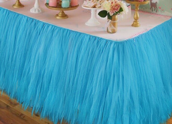 Hochzeit Party Tüll Ballettröckchen Tisch Felsen Geburtstag Baby Dusche Hochzeit Tisch Dekorationen Diy Handwerk Liefert: Blau