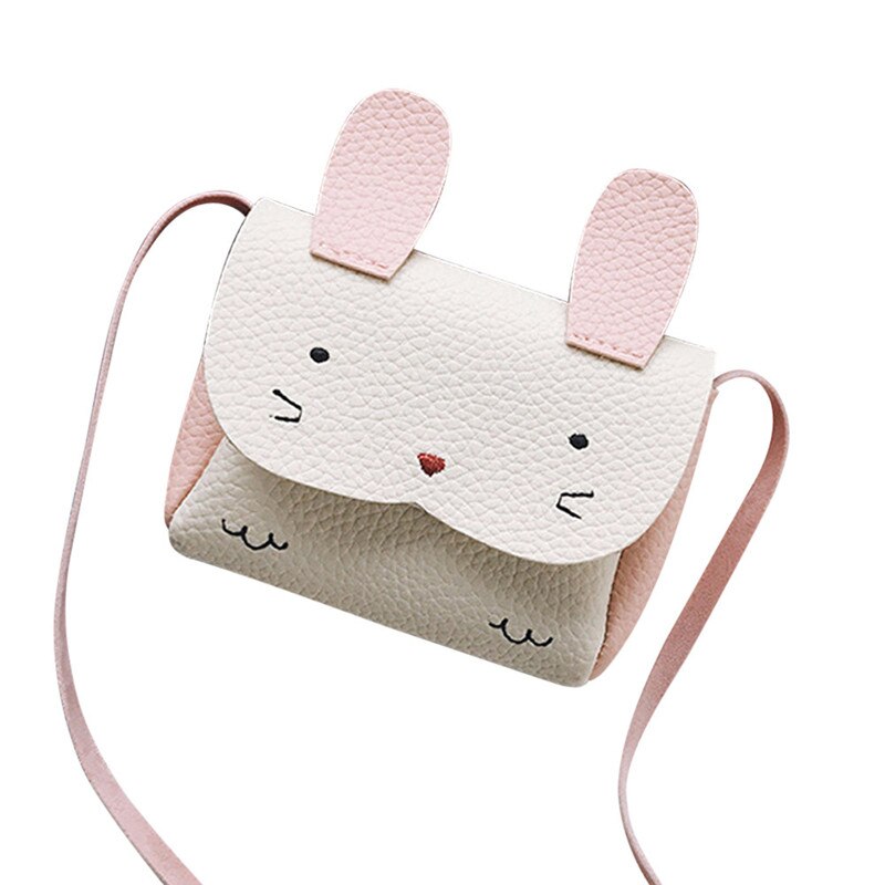 Kinderen Meisjes Leuke Dier Lederen Handtas Schoudertas Mini Tas Kawaii Kat Dame Dagelijkse schoudertas Leuke Portemonnees C