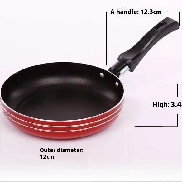 12cm/14cm/16cm mini stekpanna non-stick stål stekpanna kastrull för köksredskap köksredskap steka ägg verktyg stekpanna: Himmelsblå