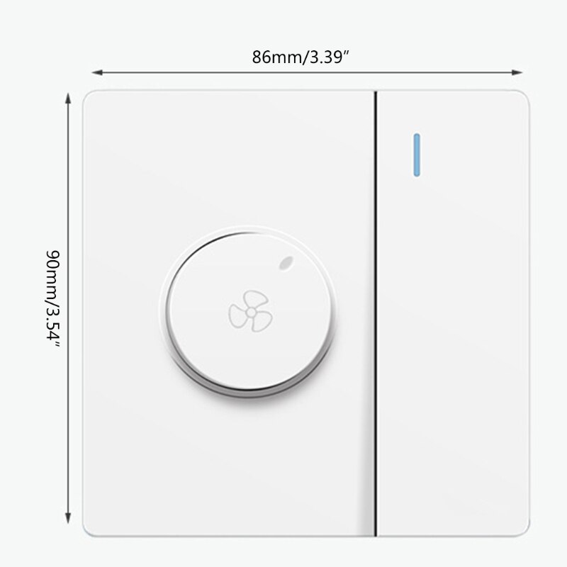 Variable Fan Speed Control with Switch Suit for Most Brand Ceiling Fans Electric Fans Speed Adjuster Replacement, White L69D
