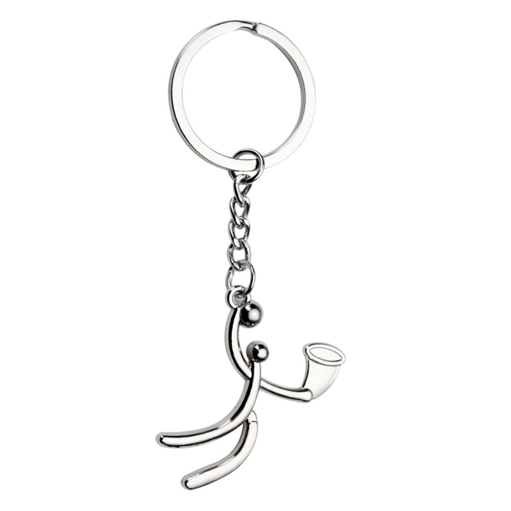 Sports Logo Key Chain Bike Running Weightlifting Football Basketball Keychain Chain Ring Decor Accessories: Running