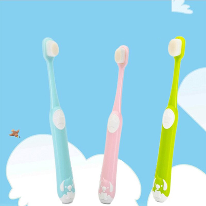 3Pcs Baby Soft-bristled Toothbrush Smiling Tooth Cleaner Baby Kids Training Dental Care Child Teeth Brushes Set