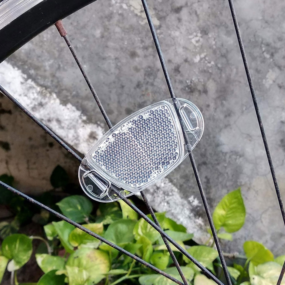 Reflectores nocturnos de montaje reflectante para llanta de rueda, luces intermitentes, Reflector de radios de bicicleta, luz de advertencia de seguridad, 2 uds.