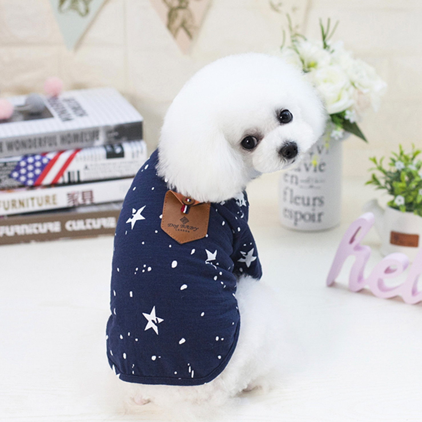 Camiseta cruzada chaleco clásico Pentagonal perro ropa Para mascotas Cachorro perros pequeños Roupas Para Cachorro