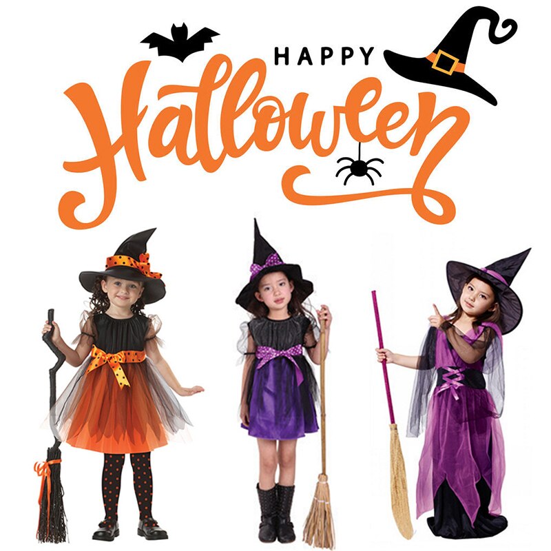 Børn halloween kostume børn heks cosplay halloween tøj cosplay rekvisitter  ya88