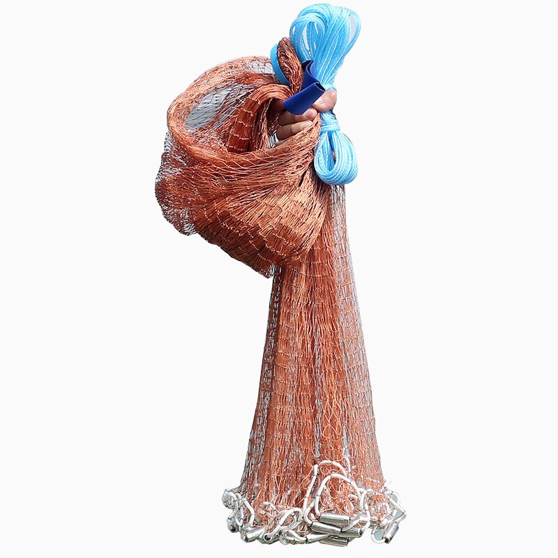 XC LOHAS rete da pesca a maglie piccole rete USA lancio con zavorra e senza zavorra trappola da pesca rete da pesca per tiro a mano tutto&#39;aperto