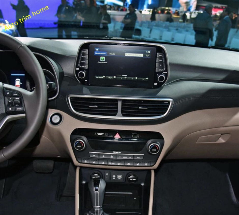 Central Air Conditioning AC Outlet Vent Cover Trim Fit For Hyundai Tucson Auto Accessories ABS Carbon Fiber