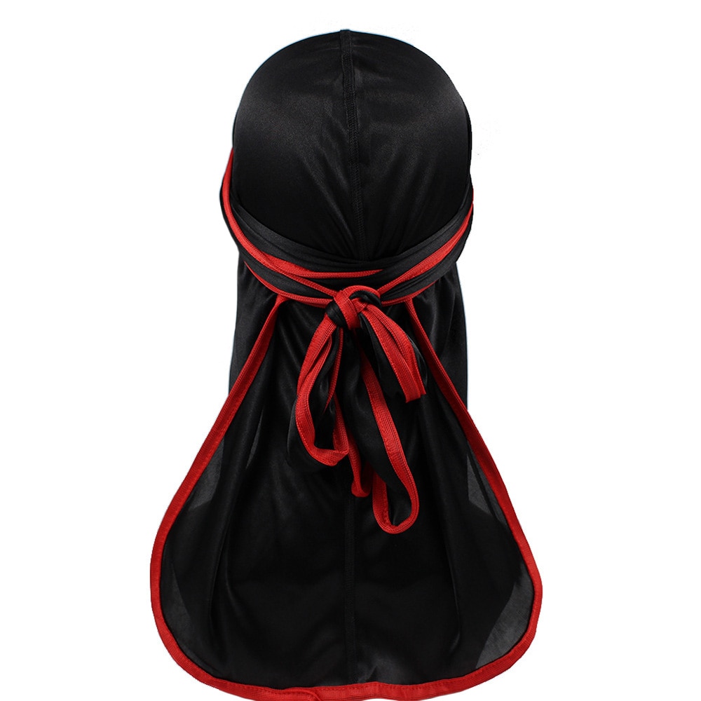 Men's Durag Satin Doo rag Solid Color Bandana Silky Turban