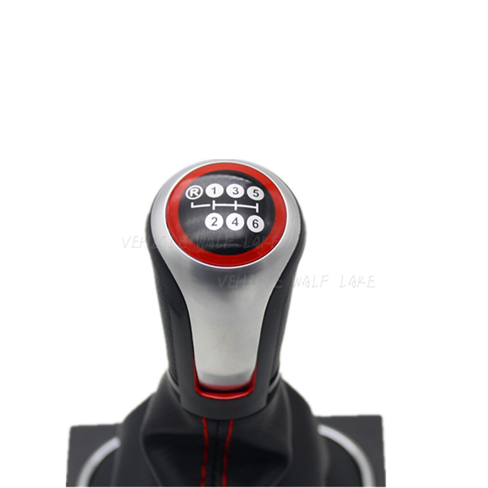 For VW Golf 5 A5 MK5 Golf 6 A6 MK6 R32 R20 GTI GTD (2004) Car-styling 5 / 6 Speed Gear Stick Shift Knob With Leather Boot