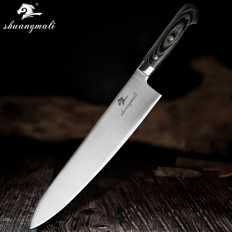 12 tuuman japanilainen gyuto-veitsi saksa 1.4116 hiiliteräksestä keittiön leikkaus lihaveitset terävä hakkuri viipalointi kokki gyuto veitsi
