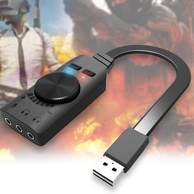 ELKUAIE 2 in 1 USB auf 3,5 Kopfhörer, Externe Soundkarte ELKUAIE 2 in 1 USB auf 3,5 Kopfhörer, Externe Soundkarte