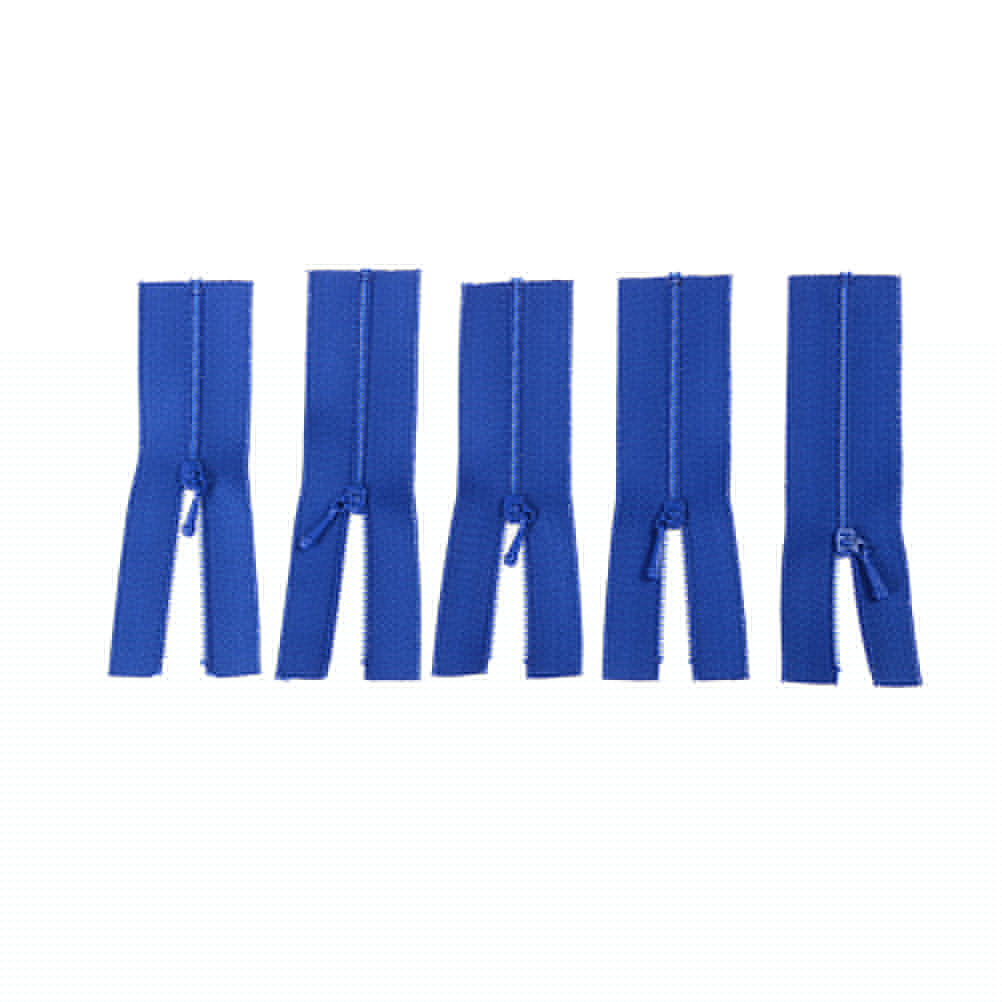 5pcs Mini Zipper Doll Clothing Zipper DIY Handmade Sewing Scrapbooking Garment Applique Accessory: Blue