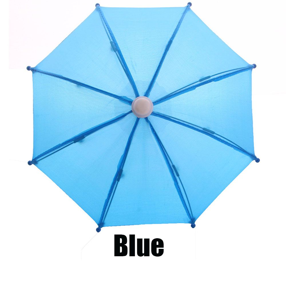 Neue Stil Bunte Kunststoff Mini Regenschirm Regen Getriebe Spielzeug Regenschirm Baby Spielzeug Mädchen Puppe Verschönerung Puppe Kleidung Dekoration: Himmel Blau