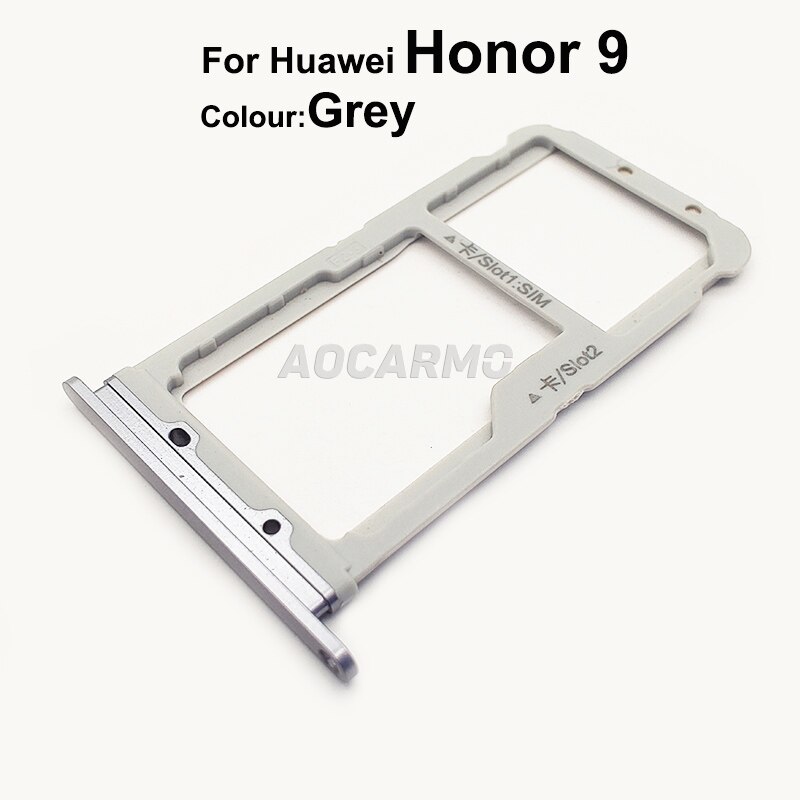 Aocarmo Für Huawei Ehre 9 STF-AL00 SD MicroSD Halter Nano Sim Karten-behälter Slot: Grey