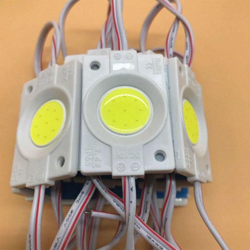 10 Pièces/ensemble LED COB Module 2.4W 12V DC à Lumière Publicitaire Boîte à Lumière Lumière De Bande Mot LED Module COB Source Signe E9P9