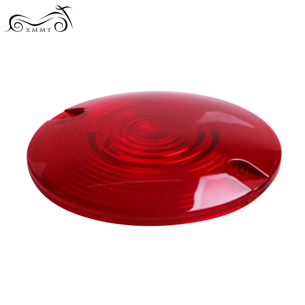 2x Red Turn Signal Light Cover Lens Motorcycle For Harley Dyna Fat Bob Electra Glide Softail